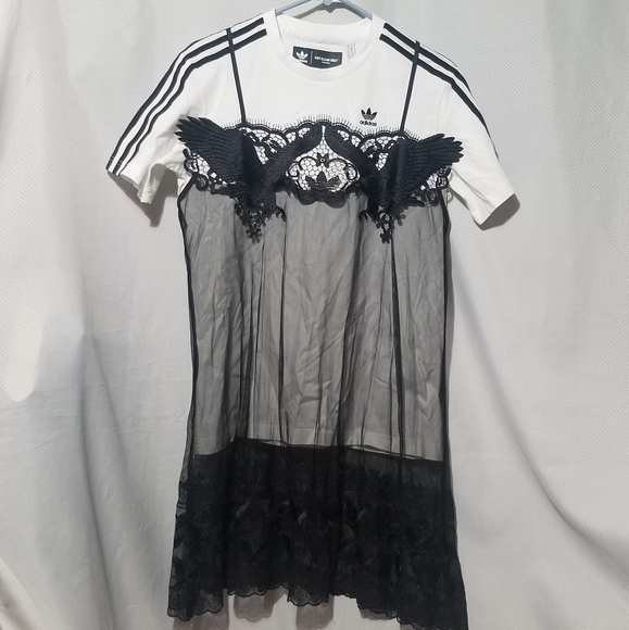 NWT ADIDAS X DRY CLEAN ONLY BANGKOK LACE T-SHIRT DRESS RARE! LIMITED EDITION - Picture 5 of 9